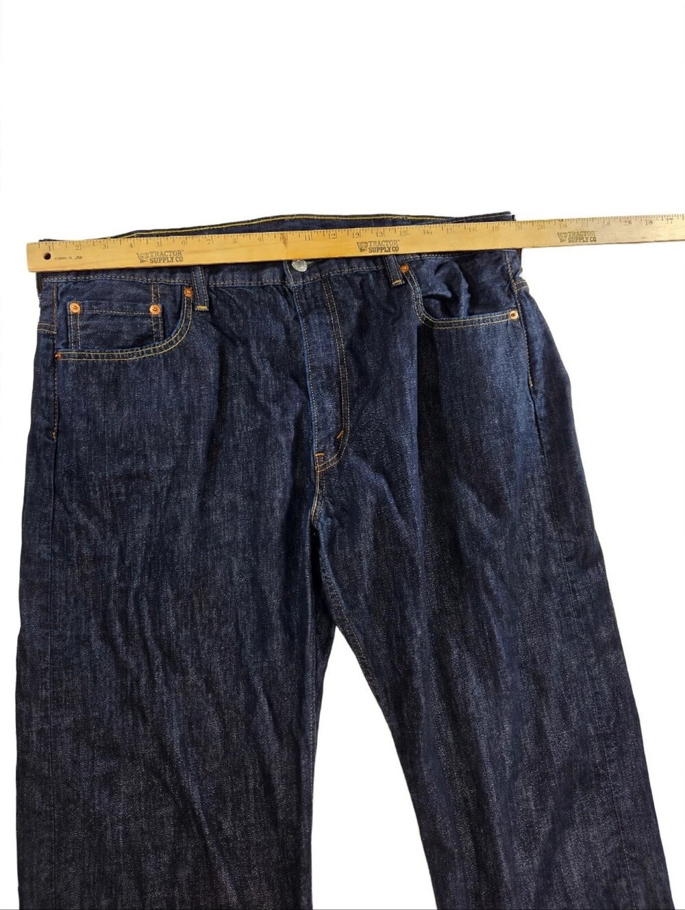 Levi's 569 Loose Straight Jeans Mens W40 L30 Dark Wash Rinse Workwear - Picture 4 of 6